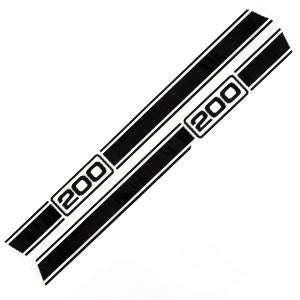 Lambretta Serveta Panel Stripes Black 200 cc