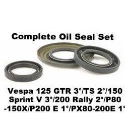 Vespa Oil Seal Set for most 3 port Large Frame Engines