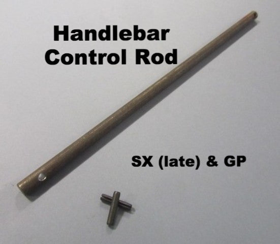 Lambretta Handlebar Headset Control Rod with Shaft End Pins for SX and GP 19762025 19962028