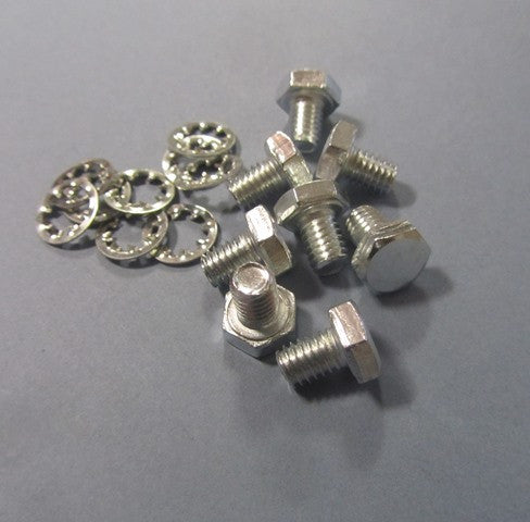 Lambretta late series 2 and all series 3 zinc fork buffer bolt and washer set 70360608 81008157