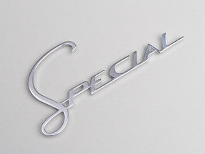 Lambretta Legshield Badge "Special" Script CASA LAMBRETTA 8050000