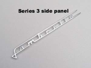 Lambretta Side Panel Badge Script for Series 3 8050016 each