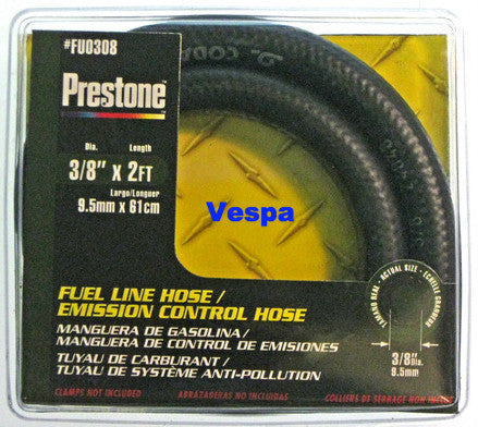 Vespa Petrol Fuel Gas Line Hose: 3/8" X 2 Foot Length