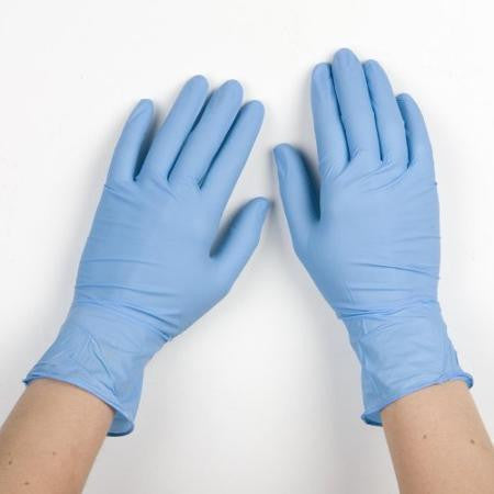 Nitrile Gloves: Box 100 Powder Free Blue