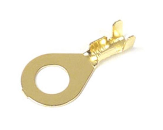 Electrical ring connector, 6.5mm, Brass  MBE0063