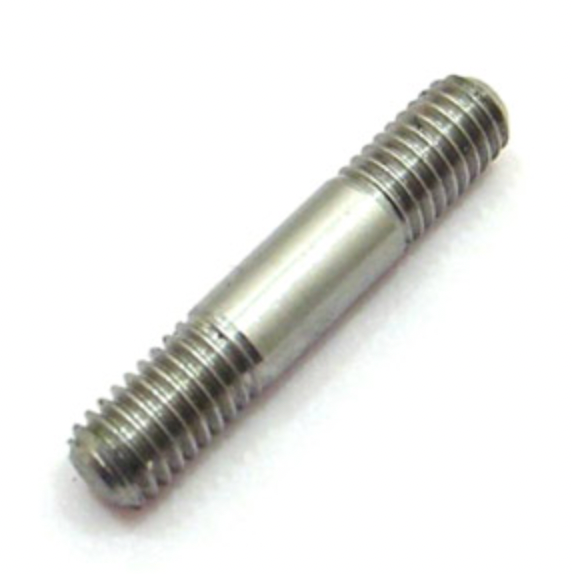 Lambretta Stud 6x37mm - 12x13x12mm, crankcase side tail pipe, stainless steel, MB MBFST6X37SS
