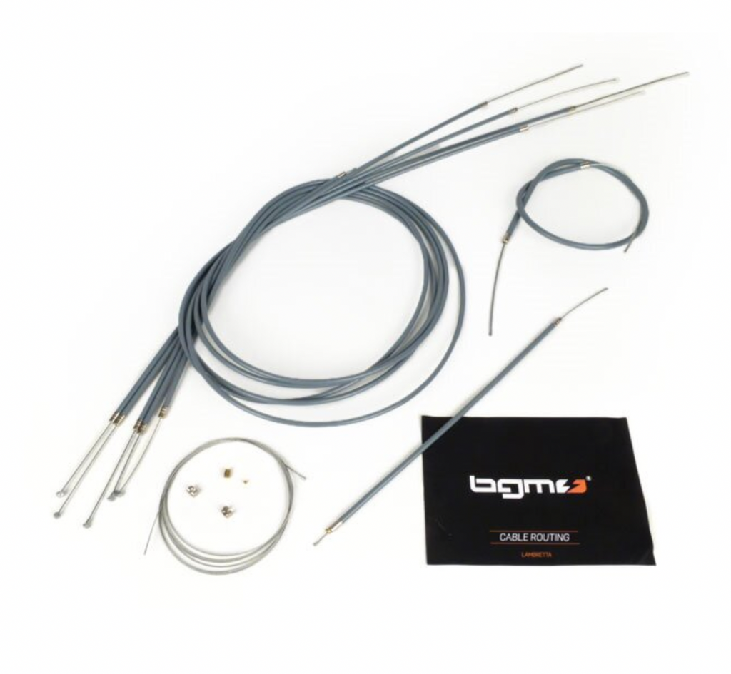 Lambretta Complete Cable Set BGM PRO PTFE GREY  BGM6400N