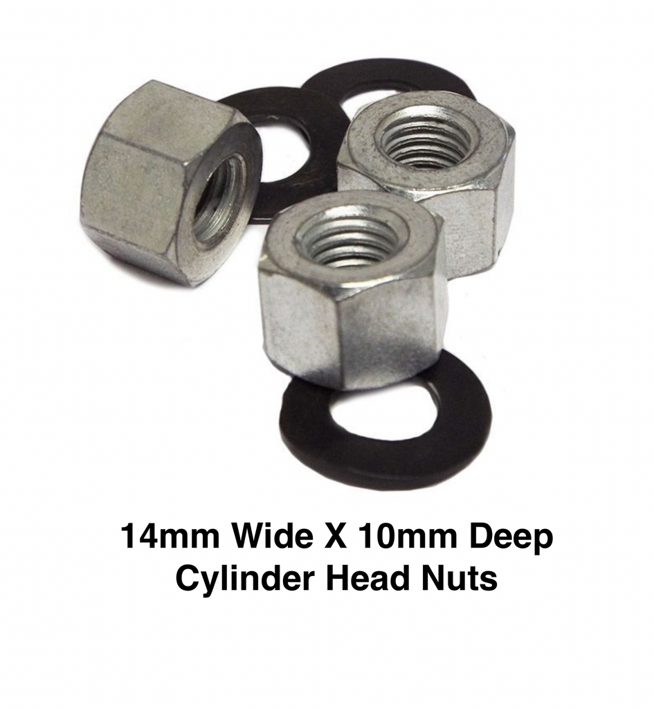 Lambretta Deep Cylinder Stud Nut and Washer set (14mm)
