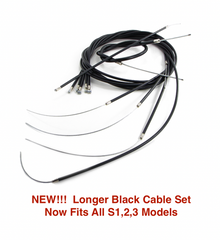 Lambretta LI SX TV DL and GP Black Cable Set   New Version 2
