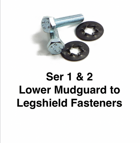 Lambretta Series 1 and 2 Lower Mudguard to Legshield Fixing Kit (1 Pair)