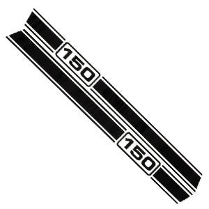 Lambretta Serveta Panel Stripes in Black for 150 cc