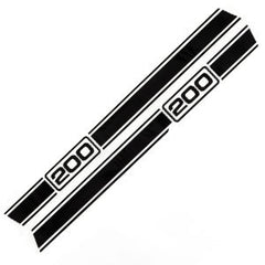 Lambretta Serveta Panel Stripes   Black 200 cc