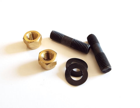 Lambretta Exhaust Stud with Brass Nut and Washer Set