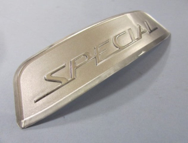 Lambretta shaped silver "SPECIAL" rear frame badge - 19955093 19555072