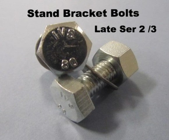 Lambretta Center Stand Splash Plate Bolt Set "IVS" Marked - Series 2 and 3 - 81008221