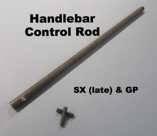 Lambretta Handlebar Headset Control Rod with Shaft End Pins for SX and GP   19762025 19962028