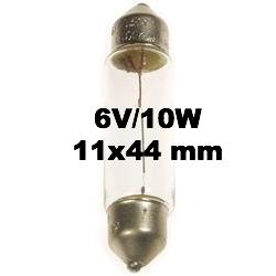 Festoon Bulb 6V/10W Socket:  SV8.5 11x44 mm -57410000