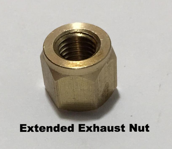 Lambretta M7 11mm Extended Brass Exhaust Nut by MB Scooters