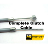 Complete Grey Clutch Cable Nylon Lined Friction Free  MB  MBL1400GR