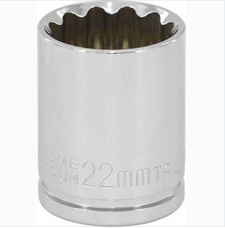 Socket  22 mm x 1/2 in. dr for Lambretta Clutch Center Nut
